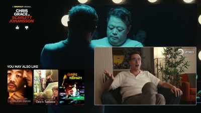 - Yes, so I got a ticket
and thought, Chris, - Chris Grace: As Scarlett Johansson