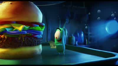 Yes! Krabs's fast-food empire will fail and I will rule Bikini Bottom, as its new slop king! - The SpongeBob Movie: Sponge on the Run