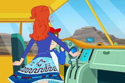 -Yes! Our coordinates.
-[beeping] - The Magic School Bus Rides Again