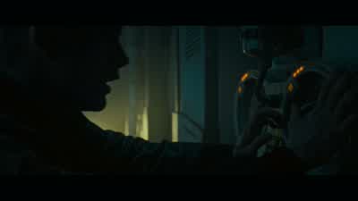 Yes. Forty-five Ks. It's more than enough fuel to get us to Yvaga. Right. Bjorn, give me a hand with - Alien: Romulus