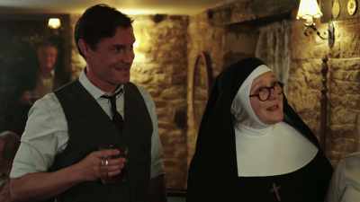  Yes, she or rather, he leads
 the annual Mummers Parade - Sister Boniface Mysteries