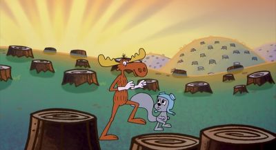 Yes even their wordplay had become hackneyed and cheap - The Adventures of Rocky &amp; Bullwinkle