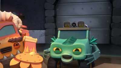 -Yes!
-[whimpering] - Mighty Monsterwheelies