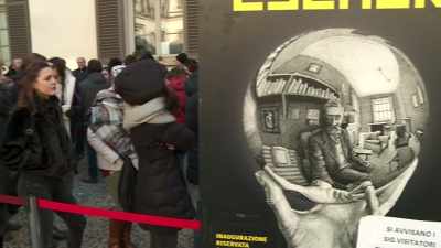 Yesterday, I received a visit
from English artists. - M. C. Escher: Journey to Infinity