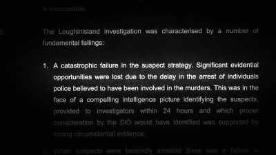 Yet the police
waited two months - No Stone Unturned
