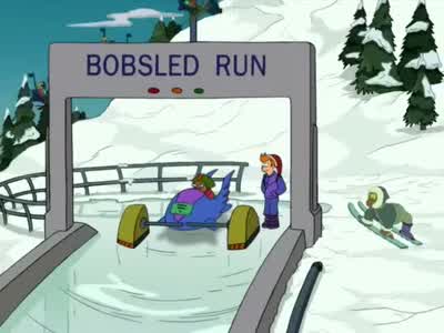 You, a bobsledder? - Futurama
