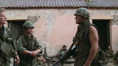 You a photographerNo I'm a combat correspondentOh you seen much combatWell I've seen a little on TVYou're a real comedianWell they call me the jokerWell I got a joke for youI'm gonna tear you a new assholeWell pilgrimOnly after you eat the peanuts out of - Full Metal Jacket