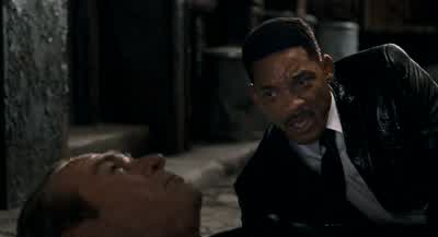You all rightMay I have everyone's attention pleaseThank youYou know how your kid won the goldfish in that little baggiefrom the fair and you didn't want it in your houseso you told your kid it ran away when you flushed it down the toiletWell this is what - Men in Black 3