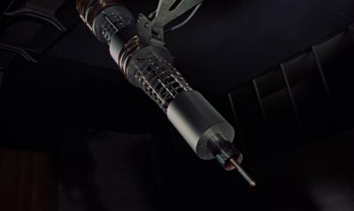 You are looking at an industrial laser - Goldfinger