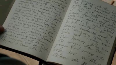 You can see his writing
deteriorate as his thoughts. - The Originals