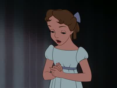 You can't stick it on with soap PeterIt needs sewing That's the proper way to do itCome to think of it I've never thought about it sewing shadows - Peter Pan