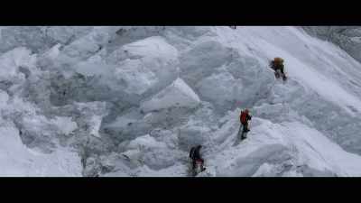 You clip into a fixed line
that has been set by Sherpas. - 14 Peaks: Nothing Is Impossible