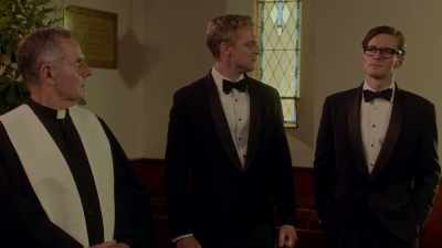 -You created an alibi.
-JAMES: You took one of - Ms Fisher's Modern Murder Mysteries