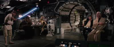 Hokey religions and ancient weaponsare no match for a blaster at your side kidYou don't believe in the force do youKid I've flown from one side of this galaxy to the otherI've seen a lot of strange stuffbut I've never seen anything to make me - Star Wars: Episode IV   A New Hope