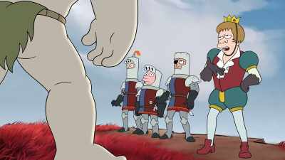 You don't scare me!
I was born scared. Get him, men! - Disenchantment