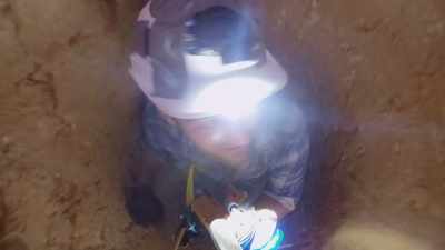 You don't wanna fall down because
that'll most likely kill you. - Outback Opal Hunters