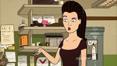 You feel something
unexpected in your mouth, - Corner Gas Animated