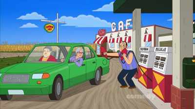 You going to arm-wrestle
that thing all day, - Corner Gas Animated