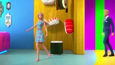 You got to get a photo here
because you love sushi. - Barbie: A Touch of Magic