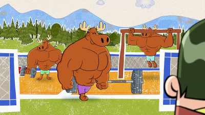 You gotta be a member to work out here
or just a moose? - The Epic Tales of Captain Underpants