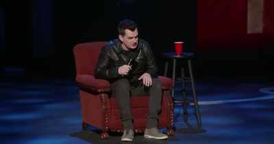 You gotta tuck your cock and balls
between your legs - Jim Jefferies: Freedumb