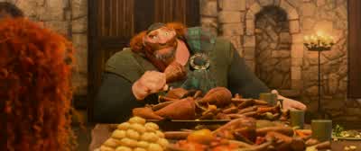 Don't let them lickBoys you're naughty Don't just play with your haggisOh now how'd you know you don't like it if you won't try itIt's just a wee sheep stomach It's delicious Mmm - Brave