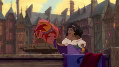 You Gypsy girlGet down at onceYes your honour Just as soon as I free this poor creatureI forbid itHow dare you defy meYou mistreat this poor boy the same way you mistreat my peopleYou speak ofjustice yet you are cruel to those most in need of your - The Hunchback of Notre Dame