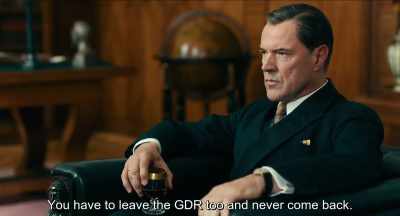 You have to leave the GDR
and never come back.
. - Never Look Away