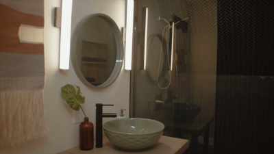 You have your own bath
with a walk-in shower. - The Cabin Chronicles