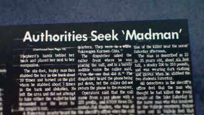 You haven't spoken
about this incident - Myth of the Zodiac Killer
