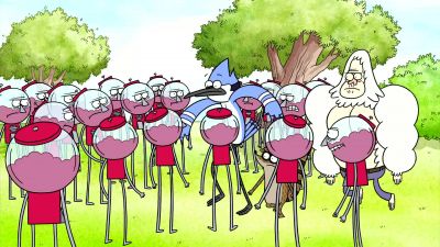 You idiots... if you don't clean this place up... - Regular Show