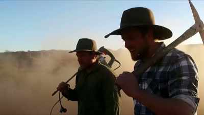 You just gotta dig more,
move more dirt. - Outback Opal Hunters