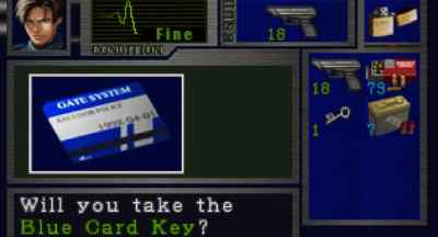 You just have the blue one,
so I can get through this." - George A. Romero's Resident Evil