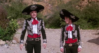 You killed the invisible swordsman - Three Amigos!