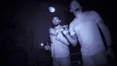You know, it was pushing me
on the balcony, - Ghost Brothers: Lights Out