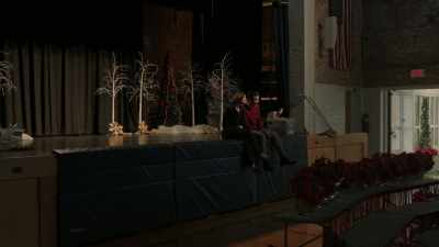 You know, my parents used to
sit right there, front left. - Once Upon a Christmas Wish