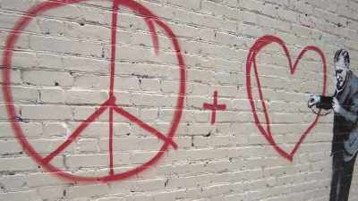 You know, seeing this,
it's funny because here he blends, - Saving Banksy