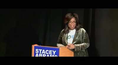-"You know Stacey Abrams?
-(laughter) - All In: The Fight for Democracy