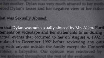 You know,
they're talking about
whether a crime occurred, - Allen v. Farrow