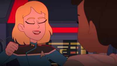 You know what?
On our second date, - Star Trek: Lower Decks