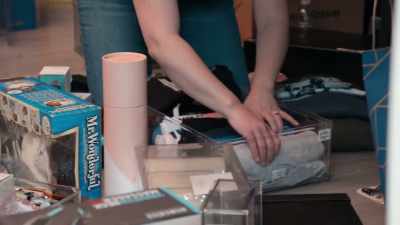 You know what? We move gift bags down.
Let's create a quadrant. - Get Organized with The Home Edit