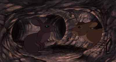 You lie in the grass,
just there, opposite him. - Watership Down