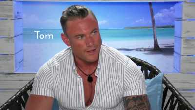 You look over and there's
some tatted‐up hunk walking, - Love Island