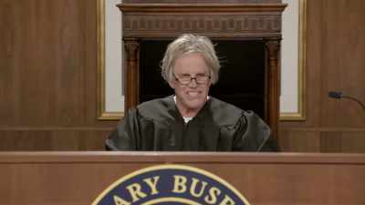You may be seated.
Thank you for standing. - Gary Busey: Pet Judge
