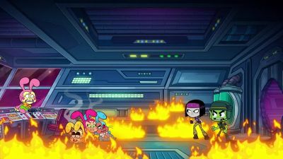 You may have
defeated my bunnies, - Teen Titans Go!