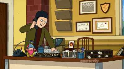 You mean, in your office,
touching all your stuff? - Corner Gas Animated