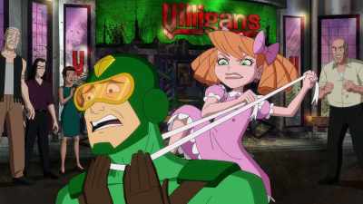 You mean like your
dumb girlfriend - Kite Man: Hell Yeah!