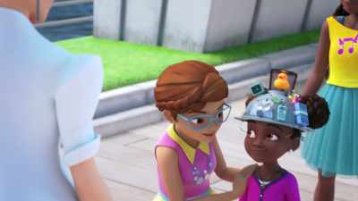 You might wanna consider
sponsoring her - LEGO Friends: Girls on a Mission