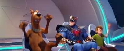 - You might want to buckle up.
- [both gasp] - Scoob!