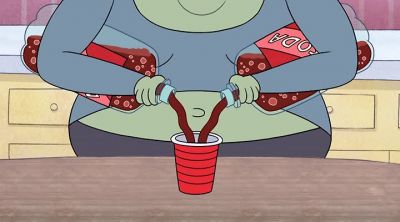You need to scoop it. Scoop it - Regular Show